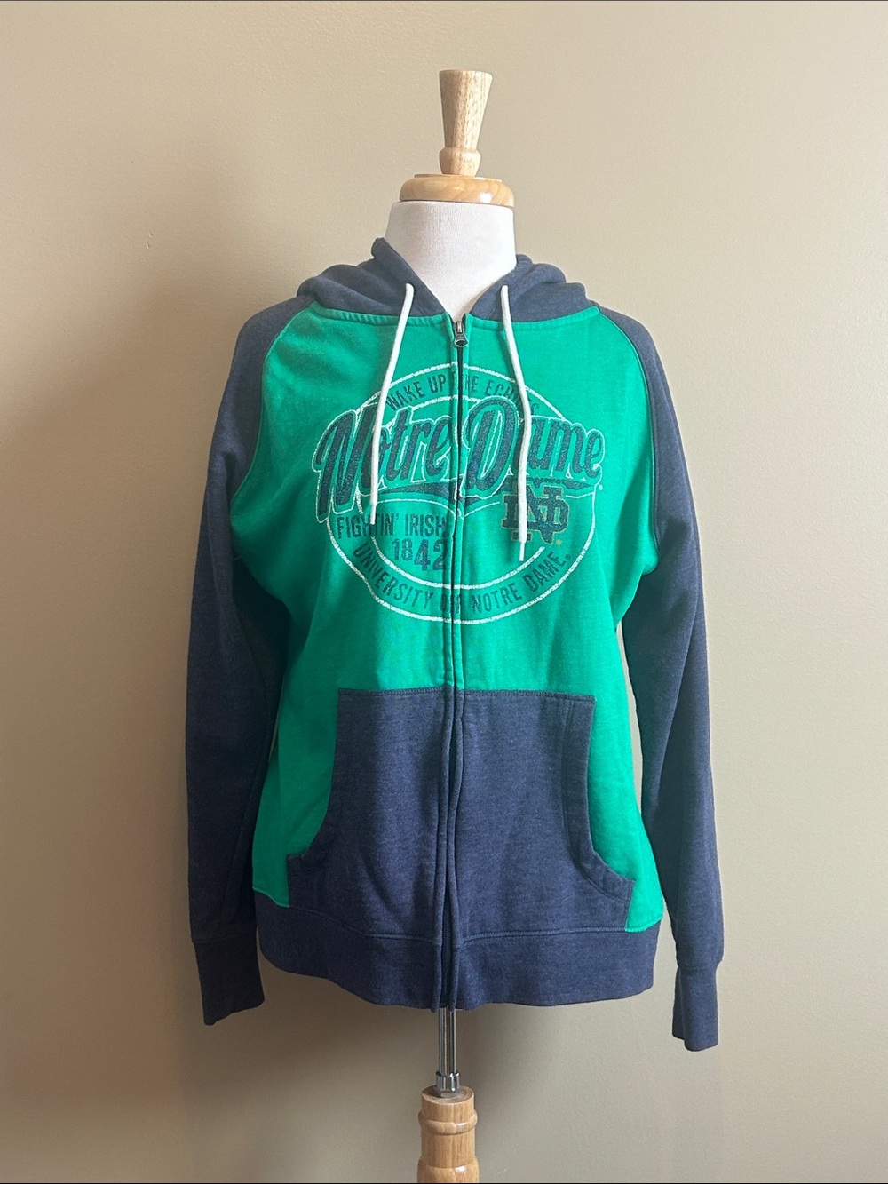 Notre Dame Zip-Up Hoodie